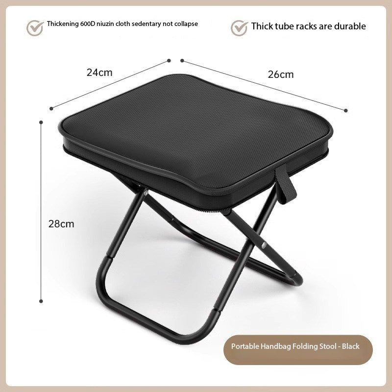 Portable Outdoor Camping Folding Chair Pencil Bag Folding Mini Mazar Fishing Stool Multifunctional Small Bench Subway