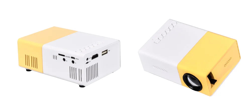 Home Theater YG300 Mini Projector Support 1080P Decoding Built-in Audio LED Projector for Smartphone Notebook 3D Glasses As Gift