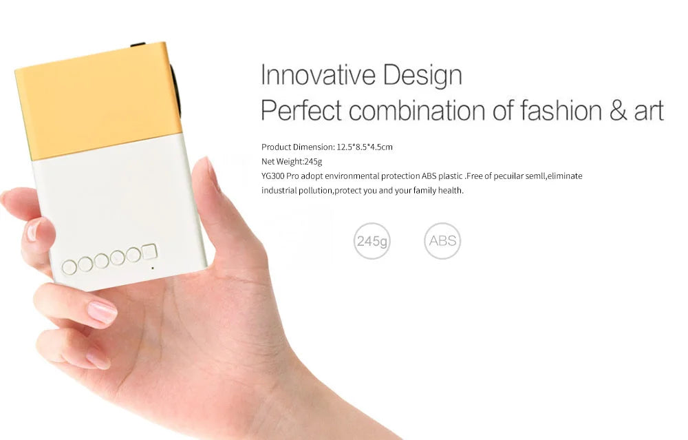 Home Theater YG300 Mini Projector Support 1080P Decoding Built-in Audio LED Projector for Smartphone Notebook 3D Glasses As Gift