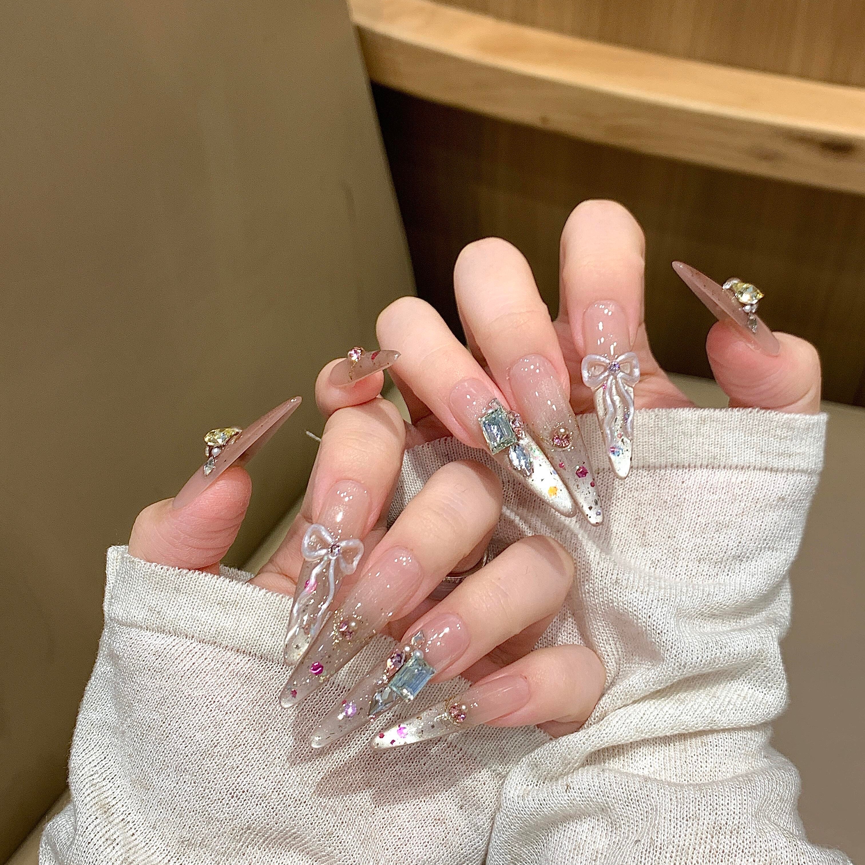 Glam Sparkle Stiletto Press-On Nails