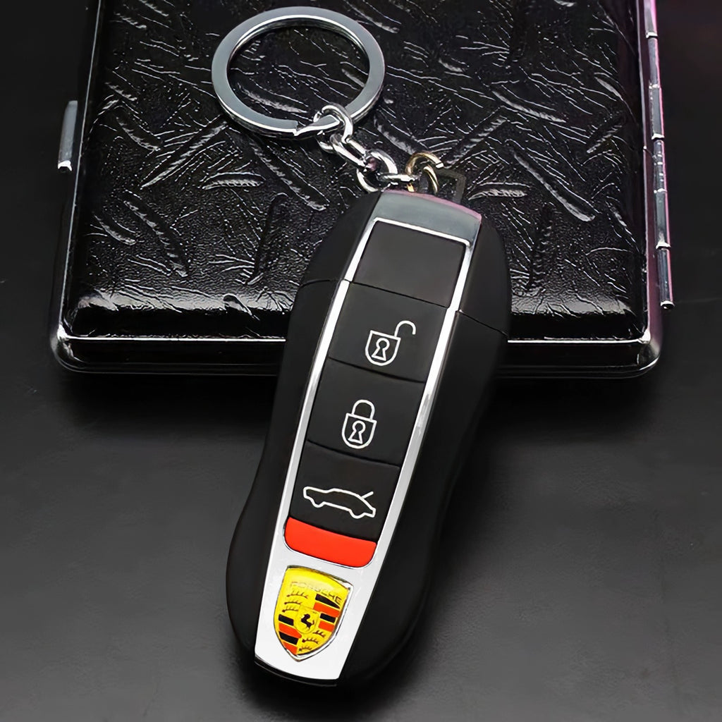 Luxury car key lighter pendant inflatable charging metal lighter personalized fashion funny cool gift for boyfriend tide