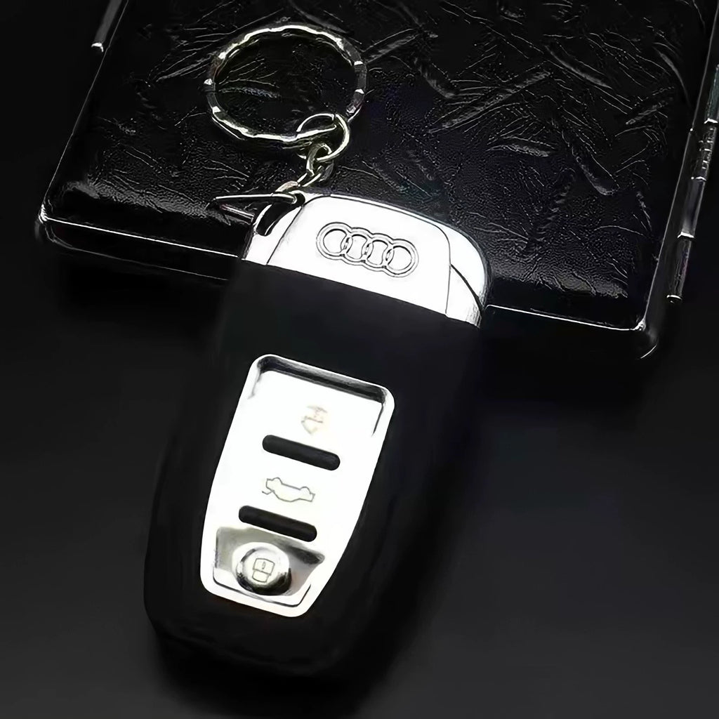 Luxury car key lighter pendant inflatable charging metal lighter personalized fashion funny cool gift for boyfriend tide