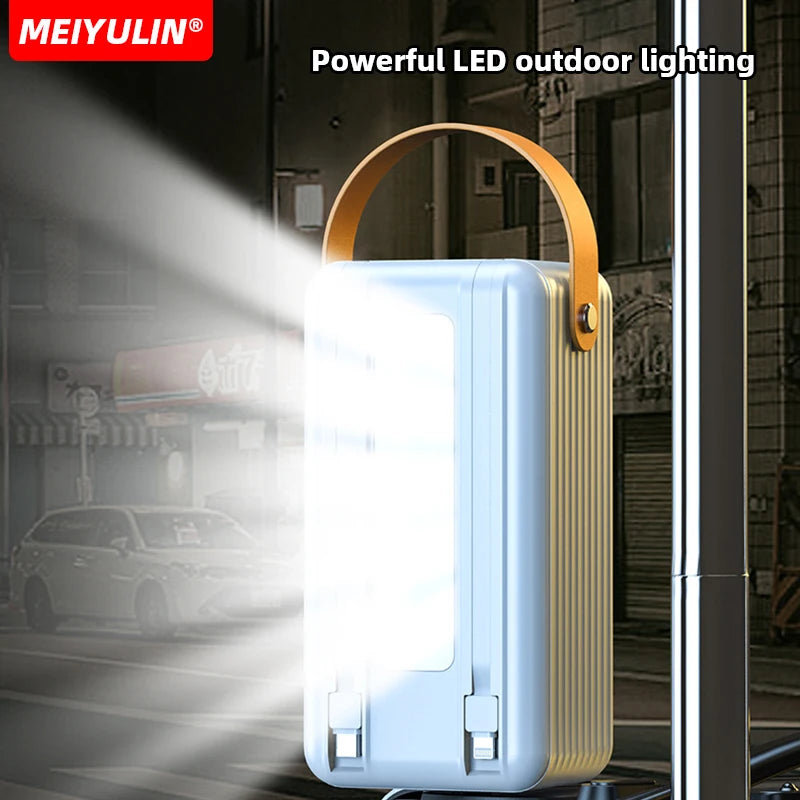 80000mAh Large Capacity Power Bank Portable USB C Cable Fast Charging Mobile External Spare Battery For iPhone 16 Samsung Xiaomi