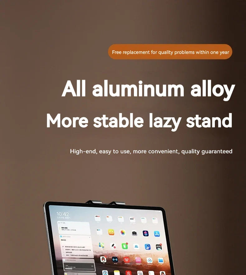 Tablet Holder Stand Phone Clip Holder Aluminum Alloy Rotatable Cantilever Home Live Desktop Holder for Ipad Pro Folding Bracket