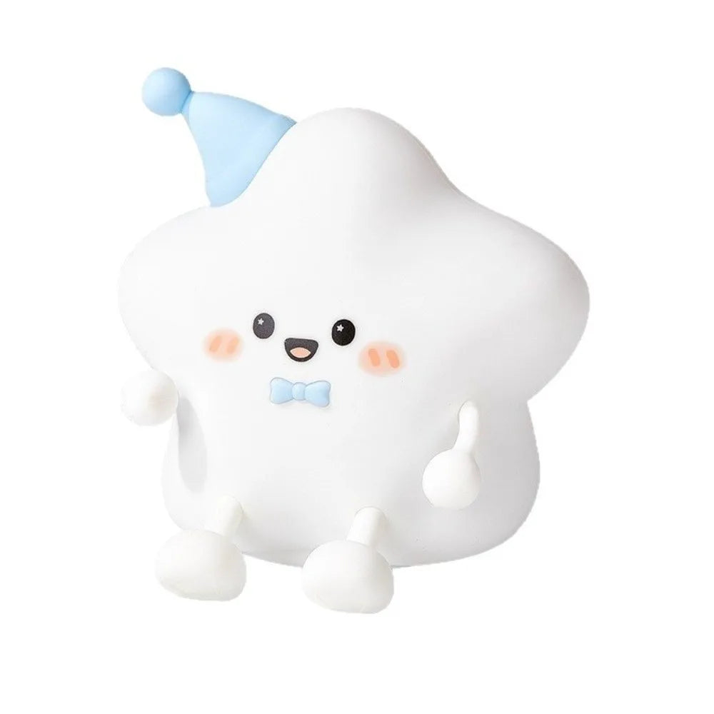 Rechargeable USB LED Star Night Light Soft Silicone Colorful Light Touch Table Lamp Remote Control Glowing Effect Sleeping Lamp