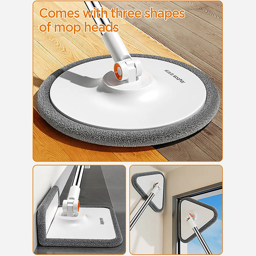 Joybos Clean Dirty Separation 360 Spin Mop Bucket Set and Wringer with Three Types Mop Heads mops clean floor