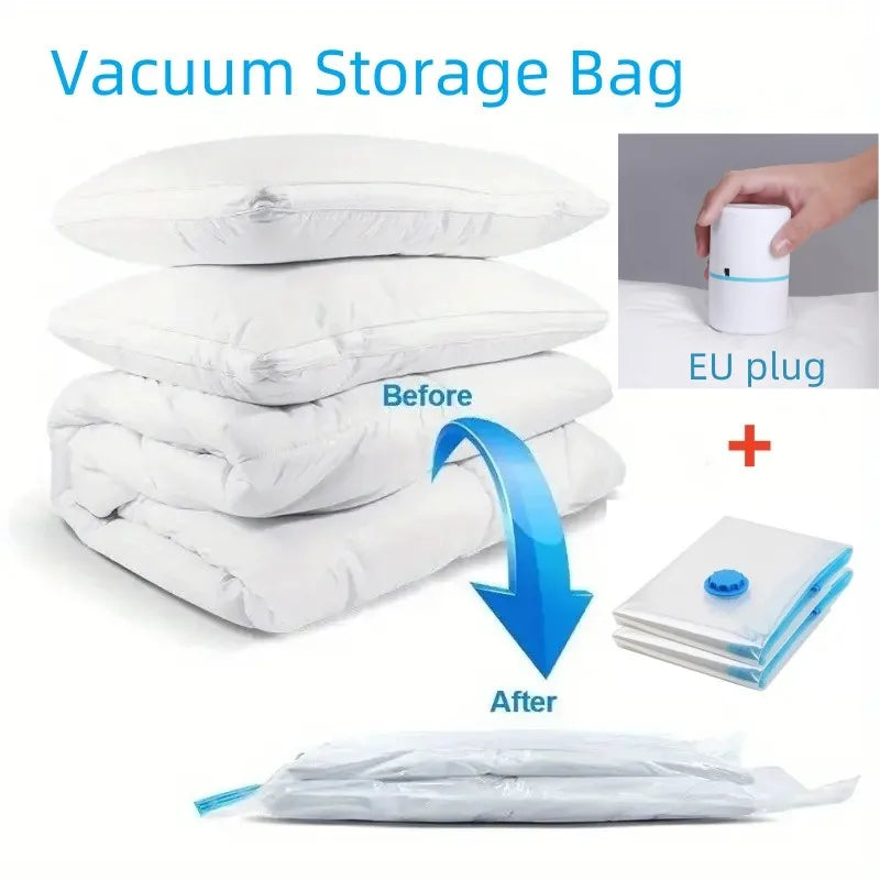 Pump organizer Compressed Bag Electric Pump Travel Vacuum Bag Pump Mini Sealer Machine Space Saver for Clothes Food Organizer