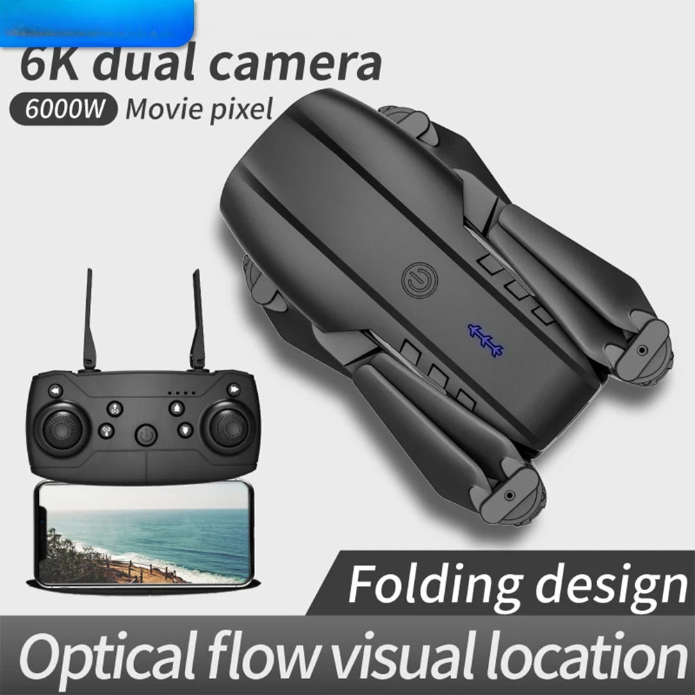E99 फोल्डिङ ड्रोन क्वाडकोप्टर रिमोट कन्ट्रोल ह्यान्डल फोर एक्सिस एयरक्राफ्ट HD 4K फोटोग्राफी UAV अल्टिट्यूड फिक्सेसन 
