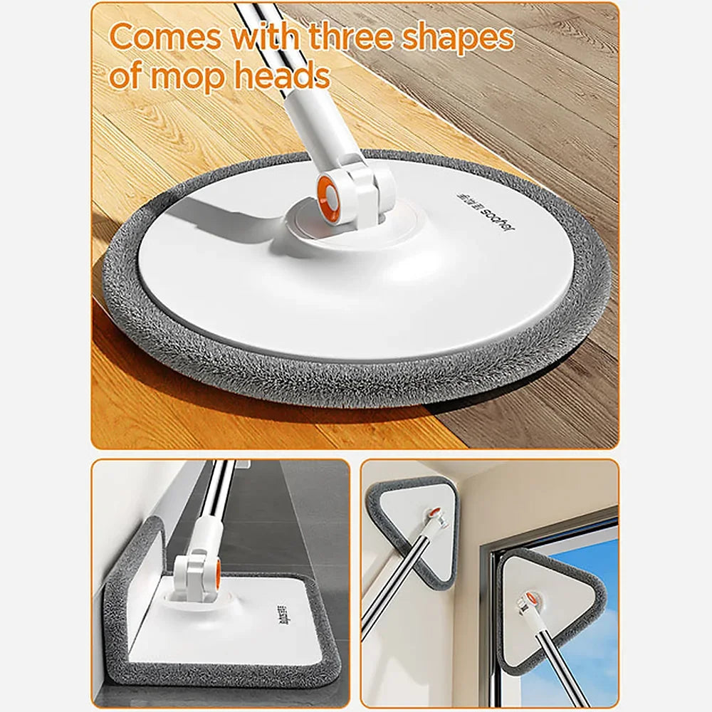 Joybos Clean Dirty Separation 360 Spin Mop Bucket Set and Wringer with Three Types Mop Heads mops clean floor