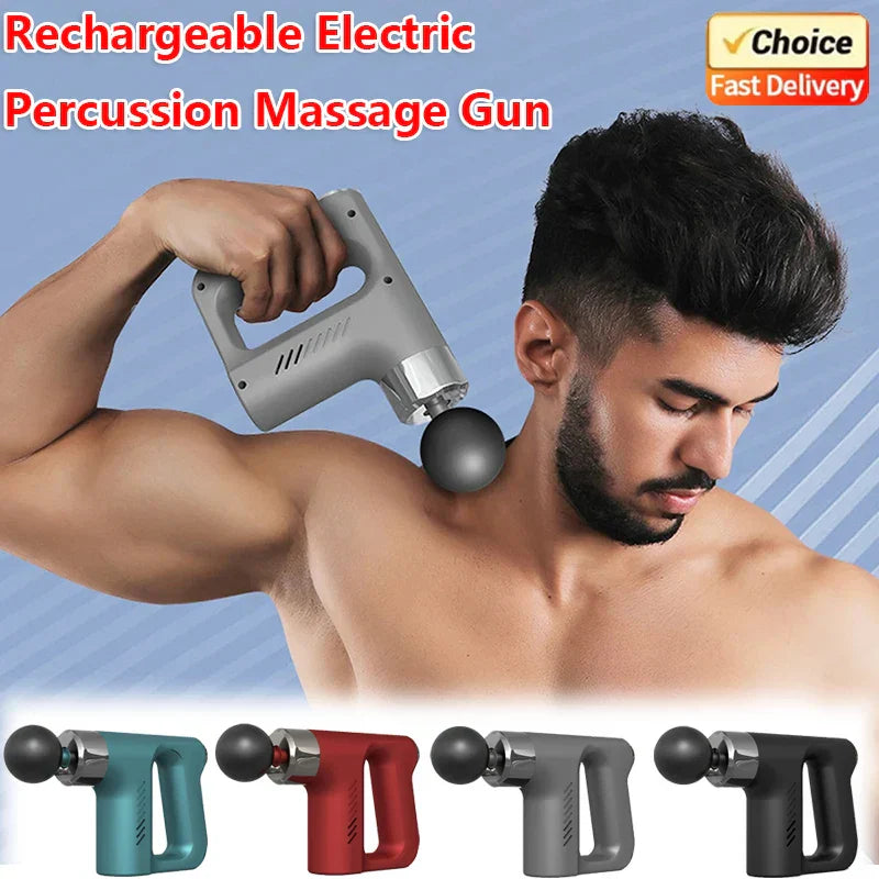 Smart High Frequency Massage Gun Electric Deep Tissue Muscle Relax Body Massager for Fitness Recovery Fascia Therapy