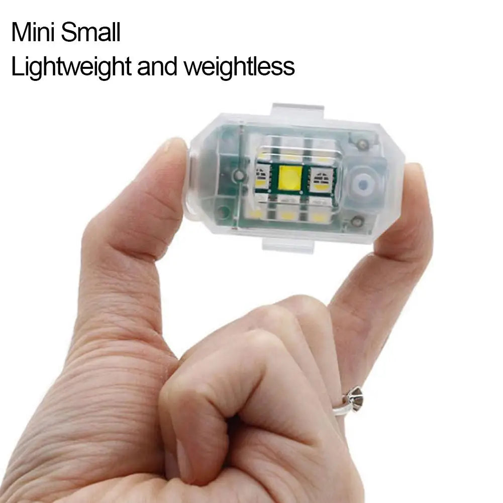Motorcycle Wireless LED Strobe Light Remote Control Aircraft Light Navigation Warning Light Indicator For Car Bicycle Drone
