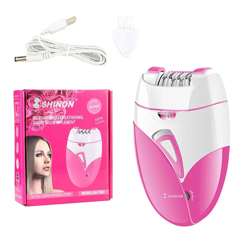 Women epilator electric hair remover bikini trimmer female epilator for face leg underarms usb rechargeable