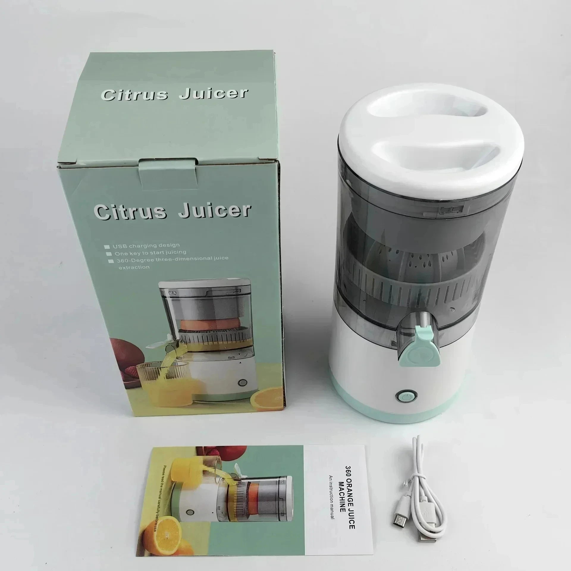 Electric Juicer Juice Cup Citrus Orange Lemon Squeezer USB Charging Kitchen Fruit Juicer Blender Fresh Separator Press Machine