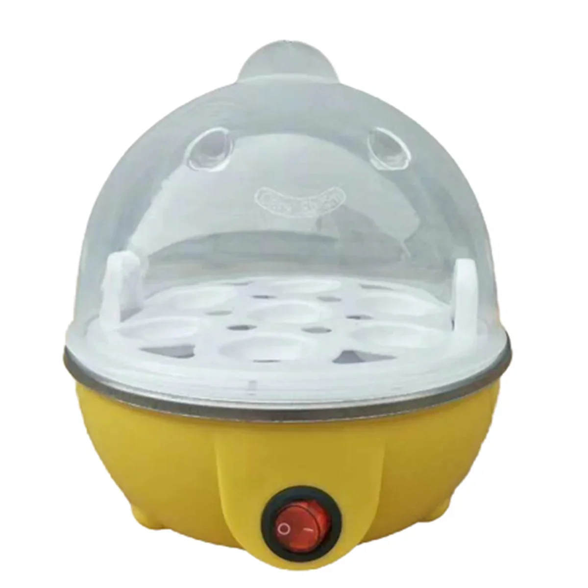 Rapid Egg Cooker: 7 Egg Capacity Electric Egg Cooker for Hard Boiled Eggs, Poached Eggs, Scrambled Eggs Yellow EU Plug-T33C
