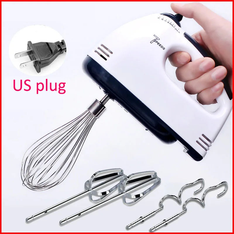 Factory supply YR Handheld electric egg beater, household automatic mixer, egg white and cream beater, mini 7-speed white