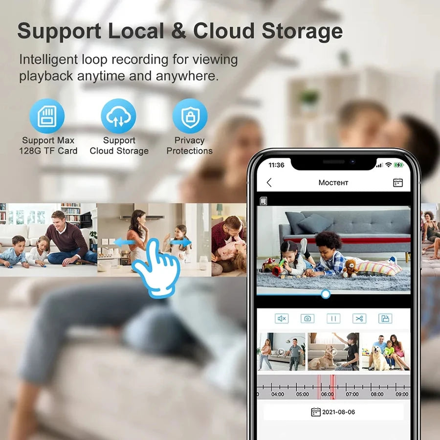 Bulb Surveillance Camera Full Color Night Vision Automatic Human Tracking Zoom Indoor Security Monitor Wifi Camera Smart Home