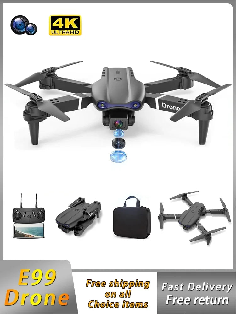 E99 Folding Drone Quadcopter Remote Control Handle Four Axis Aircraft HD 4K Photography UAV Altitude Fixation