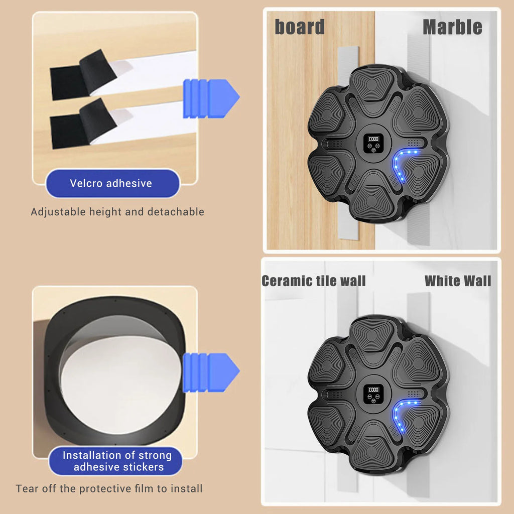 Smart Musical Boxing Trainers devices Digital Target Training Boxing Machine for Office Workers and Students