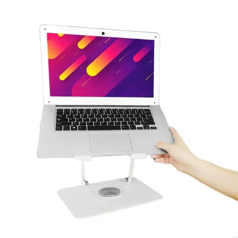 G8DB 360° Rotating Laptop Stand, Notebook Holder Height Adjustable Carbon Steel