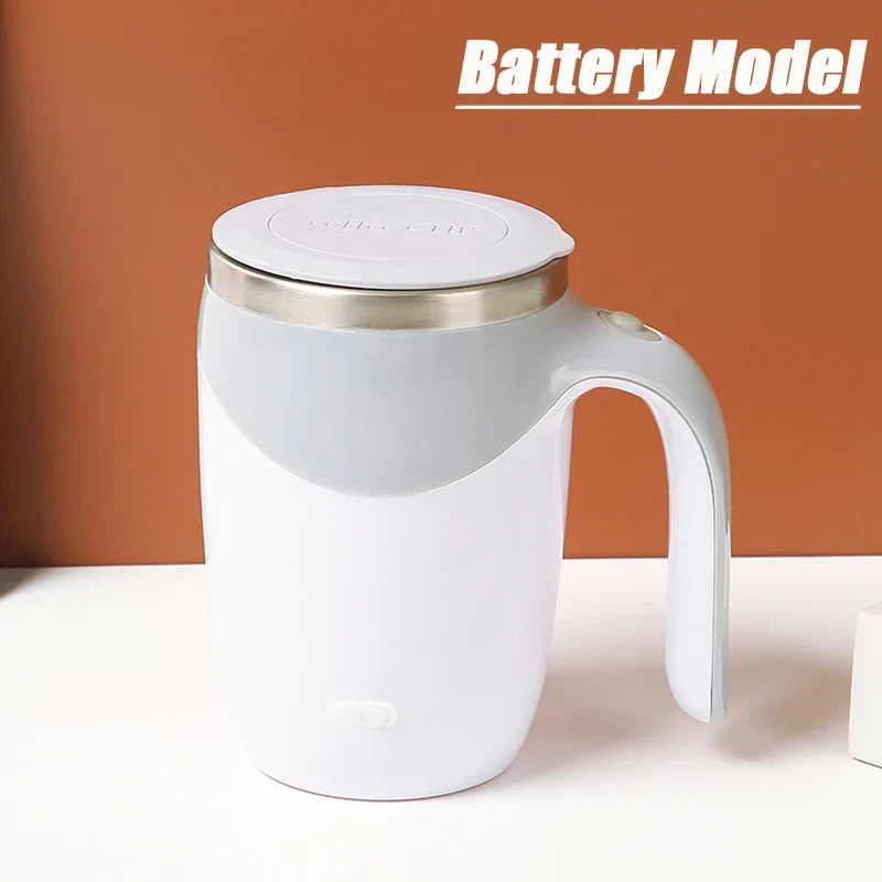 Automatic Stirring Coffee Mug Magnetic Electric Stainless Steel Self Mixing Coffee Tumbler Rotating Home Office Travel