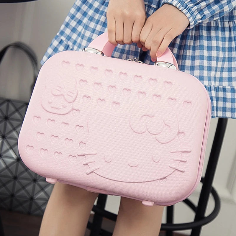 1PC Kt Cat Zipper Cosmetic Bag Ins High Value Travel Bag Large Capacity Waterproof 14 Inch Case Storage Box Gift Festival