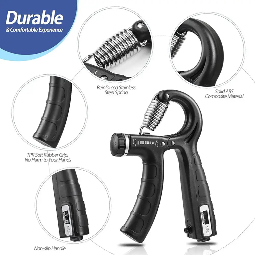 Grip Strength Trainer 6 Pack Forearm Strengthener Finger Stretcher Finger Exerciser Hand Gripper Strength Ring & Stress Ball