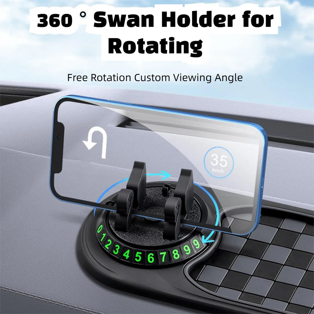 Phone Holder Anti-Slip Mat Holder for Dashboard with 360° Rotatable Phone Holder for Cell Phone Keys Sunglasses
