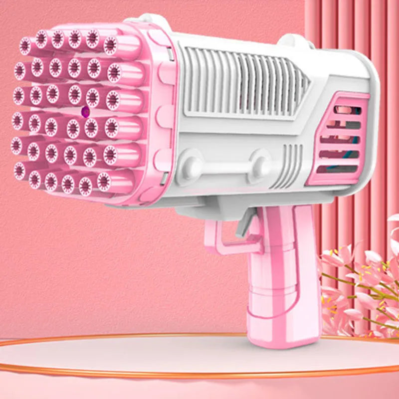 बालबालिकाका खेलौनाहरूका लागि लोकप्रिय इलेक्ट्रिक बबल गन ३२ होल बबल मेसिन ब्याट्री बबल पानी बिनाको इलेक्ट्रिक बबल गन 