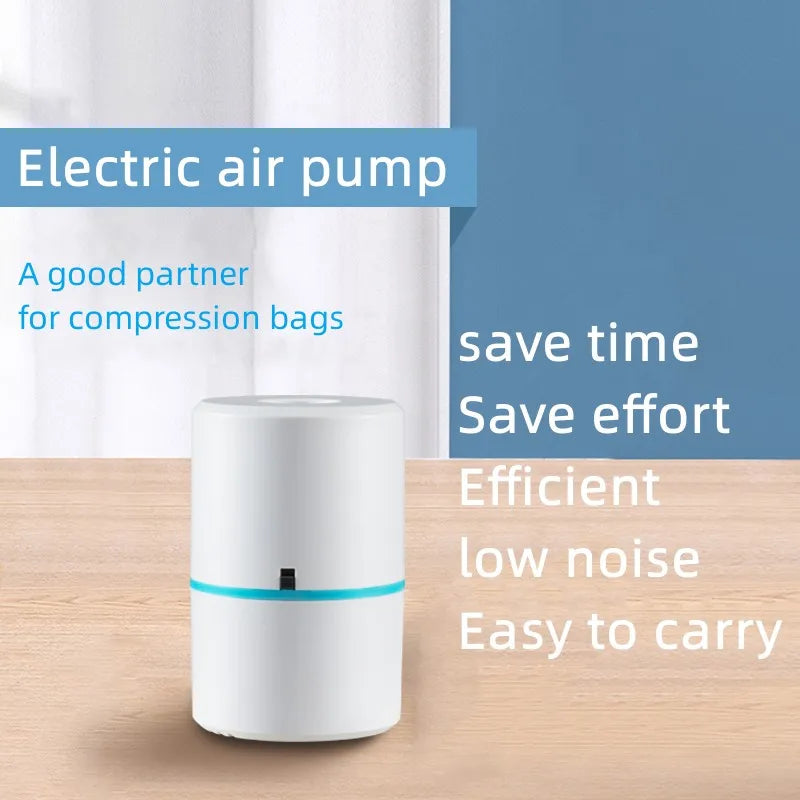 Pump organizer Compressed Bag Electric Pump Travel Vacuum Bag Pump Mini Sealer Machine Space Saver for Clothes Food Organizer