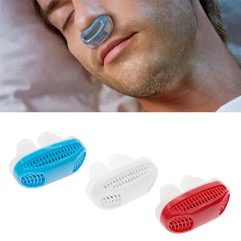 2 In 1 Anti Snoring Amp Air Purifier Relieve Nasal Congestion Snoring Device Ventilation Anti-snoring Anti Snore Sleep Nose Clip