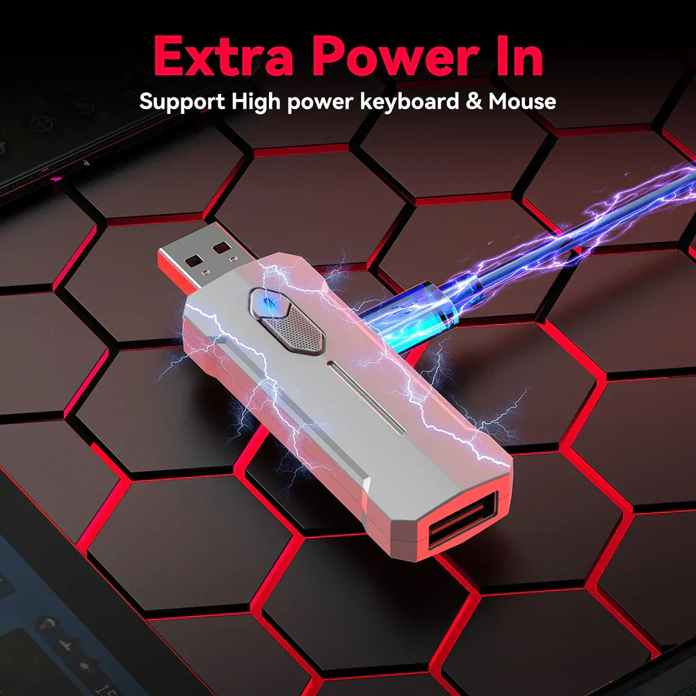 5 in 1 Mouse Keyboard Adapter Converter Bluetooth-Compatible 5.3 for PUBG Gaming Keyboard and Mouse Combo for Gamer Accessories