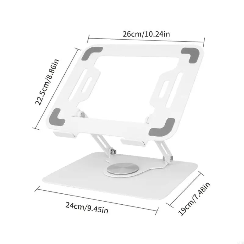 G8DB 360° Rotating Laptop Stand, Notebook Holder Height Adjustable Carbon Steel