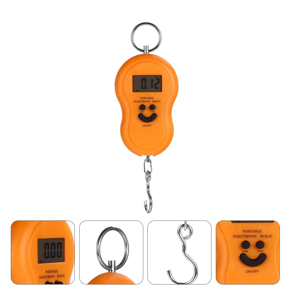 Portable Electronic Scale Small Lightweight ABS Steel Material Hook Kitchen Gourd Low Consumption Weighing Tool