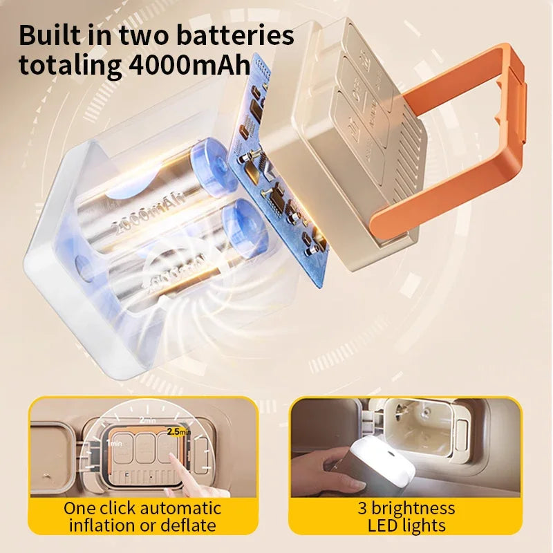 New Air Mattress Built-in Pump Self-inflating Mat Cushion Outdoor Tent Inflatable Bed Double sleeping Pad For Camping or Indoor