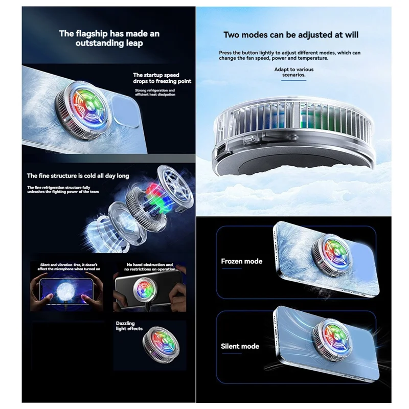 N11R Ultrathin Magnetic Semiconductor Phone Cooler Ideal For Gaming Efficient Heat Sink Technology