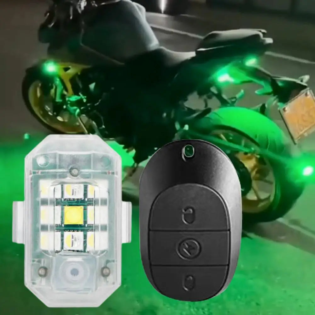 Motorcycle Wireless LED Strobe Light Remote Control Aircraft Light Navigation Warning Light Indicator For Car Bicycle Drone
