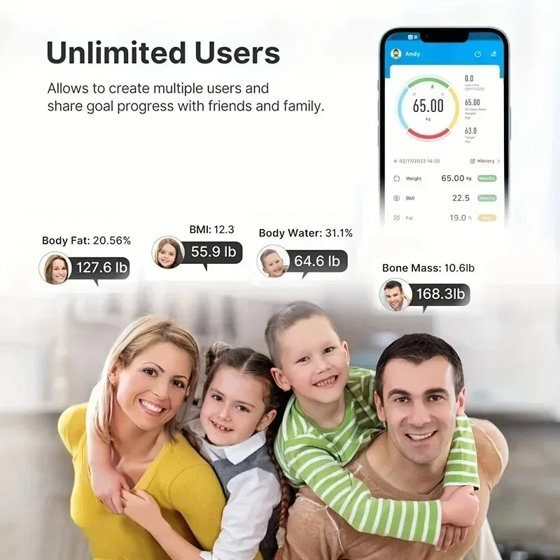 Electronic Scale Smart Bluetooth Weighing Human Charging Simple Weight Scale Weighing Household Fat Body Fat Measurement Scale