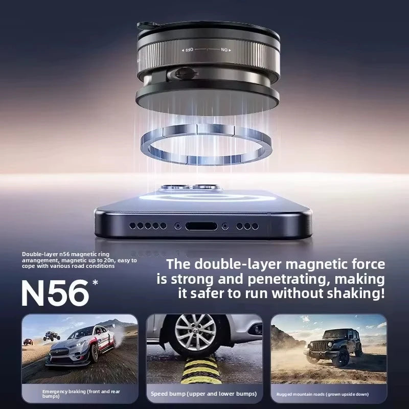 Magnetic Phone Holder for car, 360° Rotatable, Foldable & Adjustable Magnetic Car Mount, , Compatible with iPhone & Other Phones