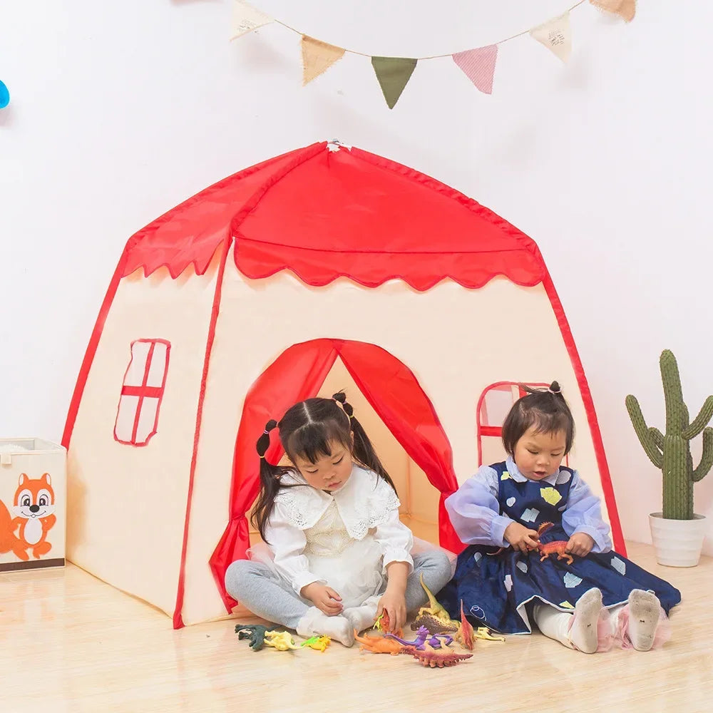130CM Baby Castle Portable Children's Tent Folding Kids Tents Baby Play House Large Girls Pink Princess Castle Child Room Decor