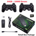 Video Game Sticks M8 Console 2.4G Dual Wireless Controller Game Stick 4K 10000 Games 64GB Retro Game for PS1 Christmas