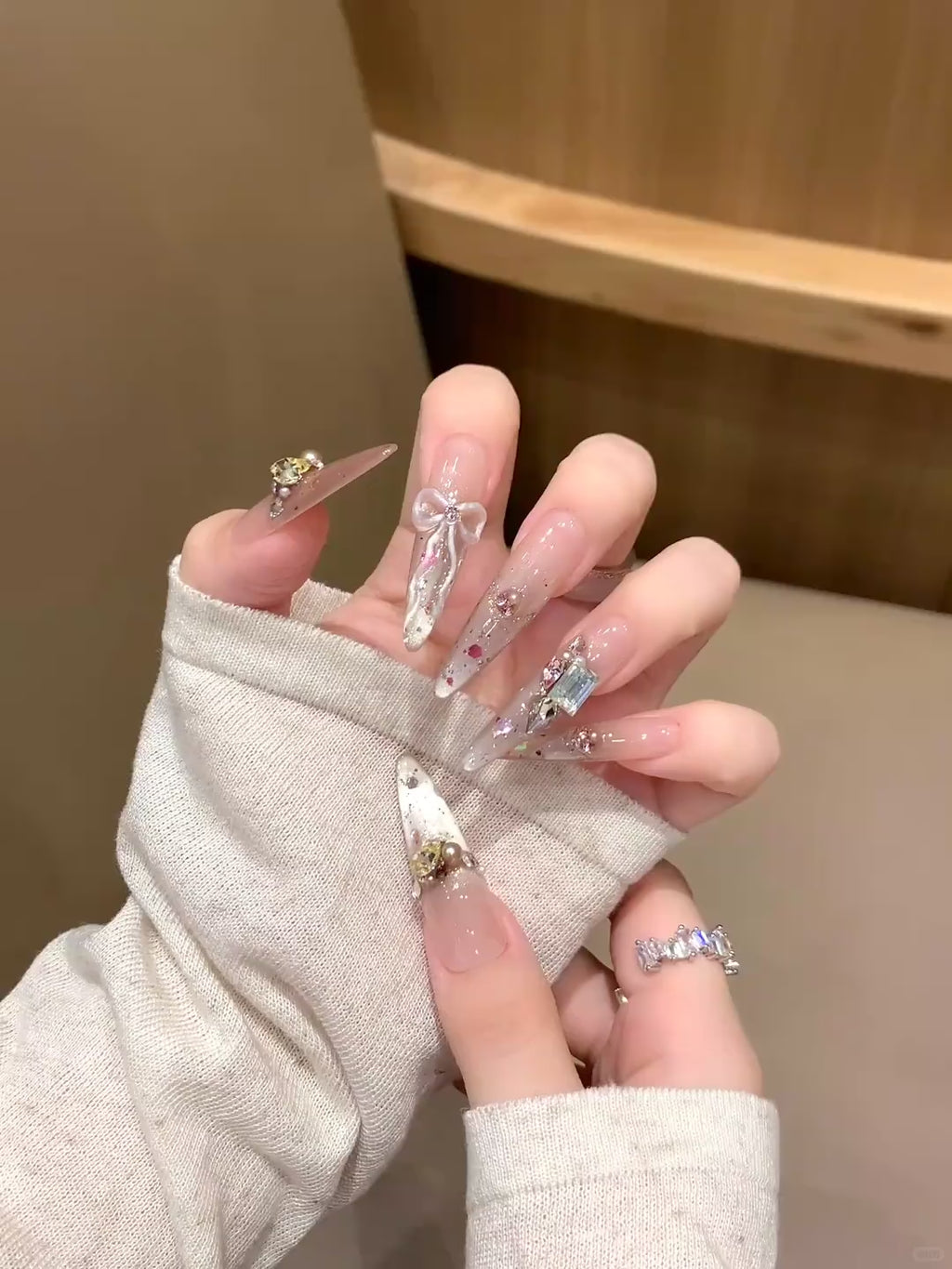 Glam Sparkle Stiletto Press-On Nails