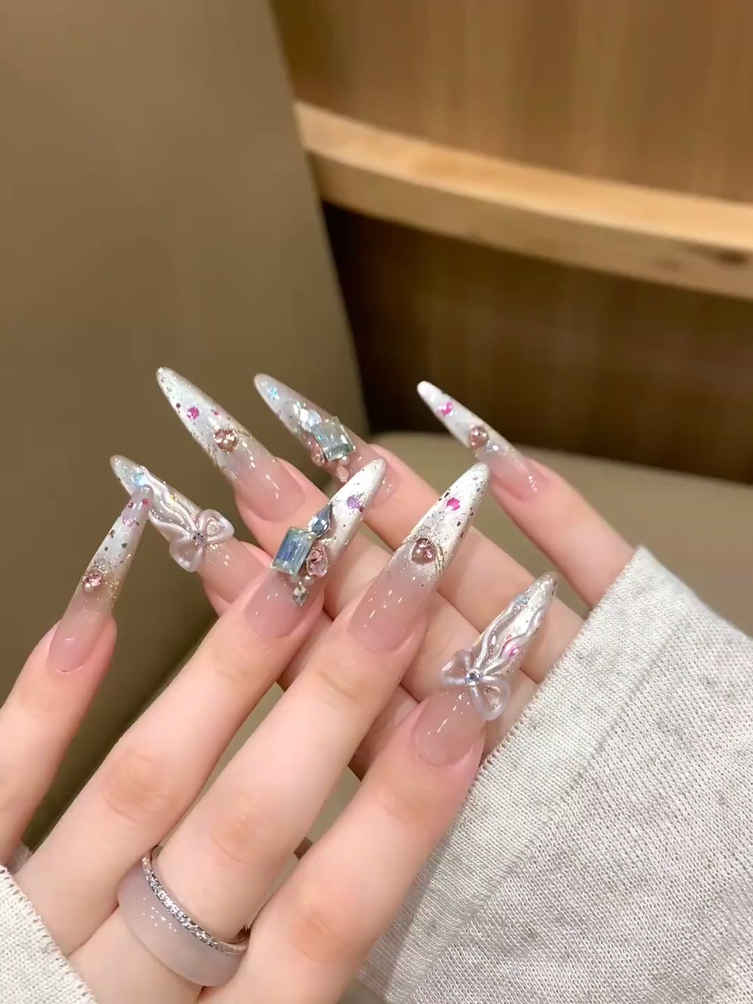 Glam Sparkle Stiletto Press-On Nails